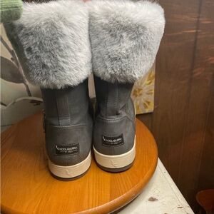 Koolaburra Charcoal Boots with Plush Fur